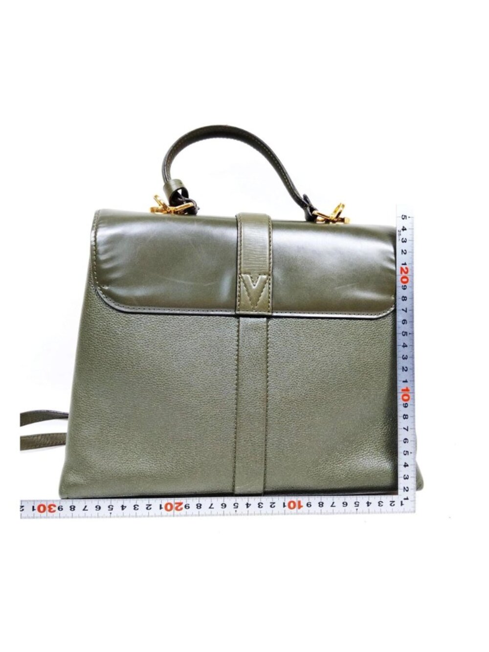 Authentic Louis Vuitton Rose des Vents MM Khaki Leather Satchel Crossbody Bag - Picture 3 of 16